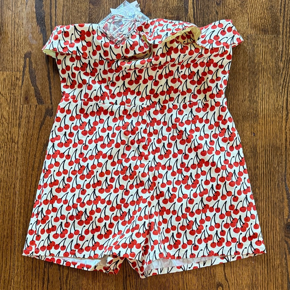 Corey Lynn Calter sleeveless Cherry Print Romper